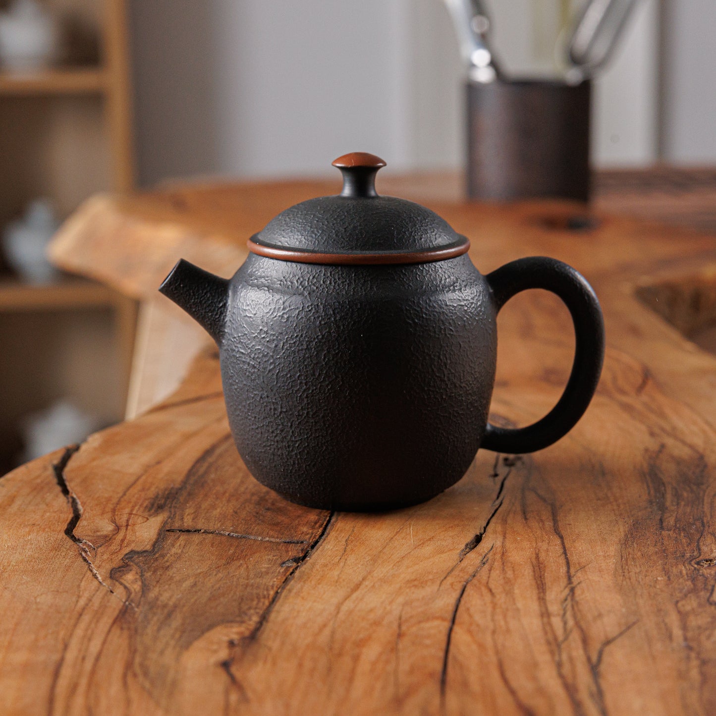 Jian Shui Black Bamboo Teapot, 120 ml