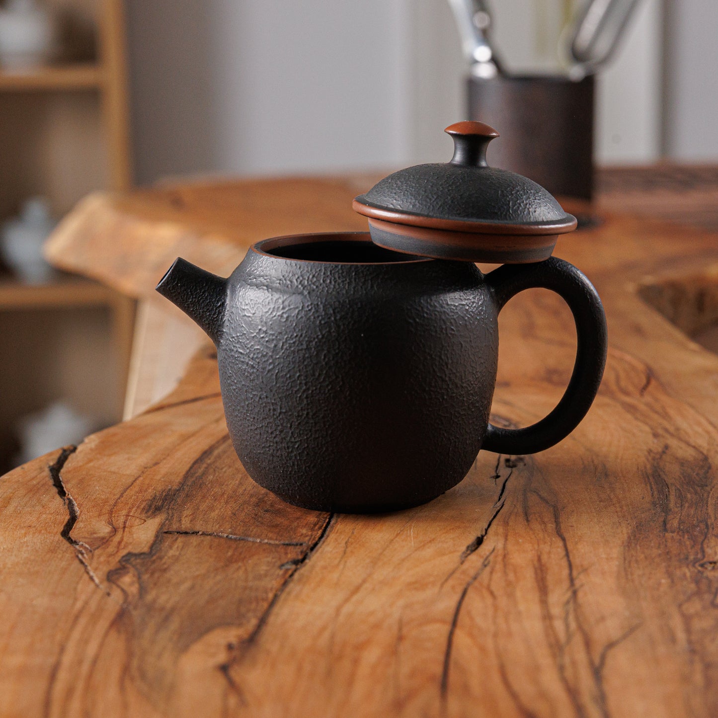 Jian Shui Black Bamboo Teapot, 120 ml