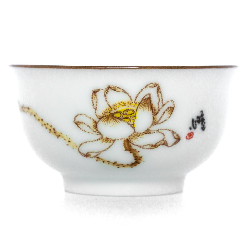 Lotus Porcelain Tea Cup, 40 ml