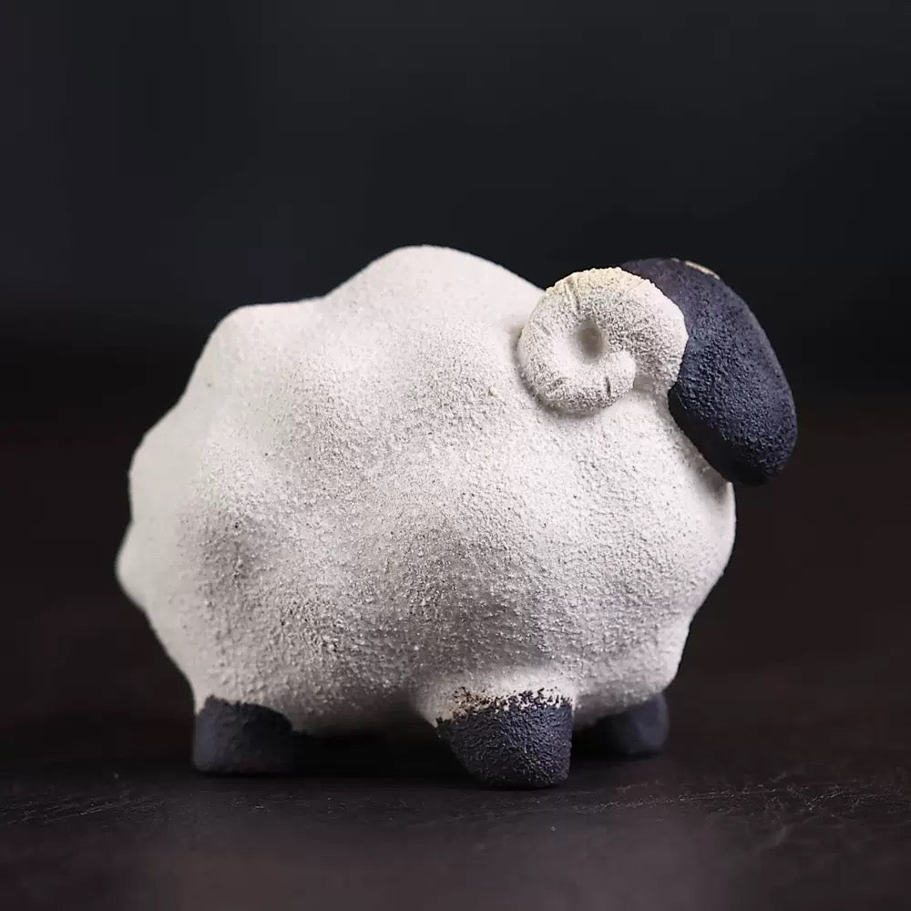 White Sheep Tea Pet, 6 cm