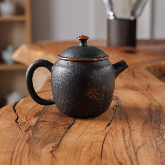 Jian Shui Black Bamboo Teapot, 120 ml