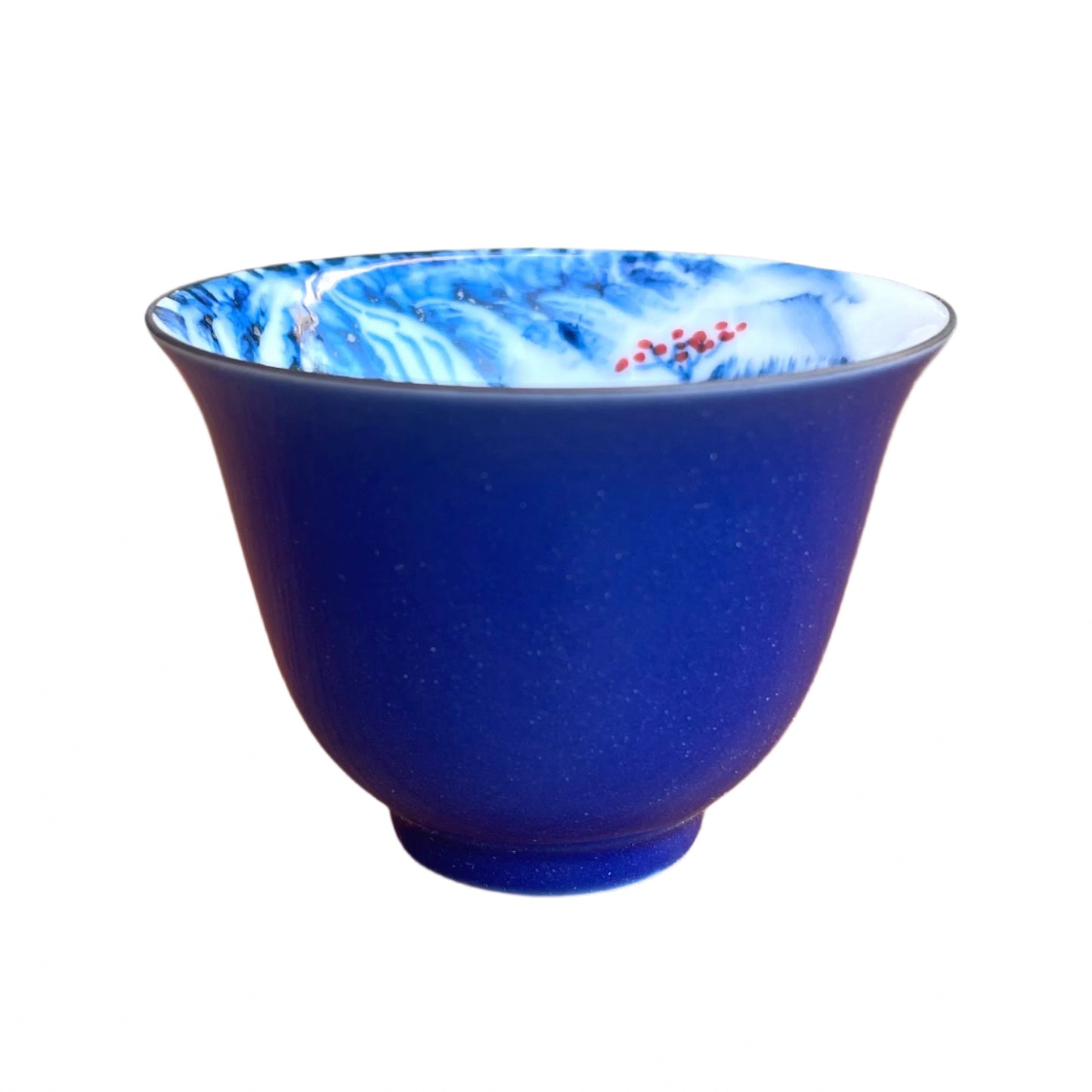 Blue Landscape Porcelain Tea Cup, 65 ml