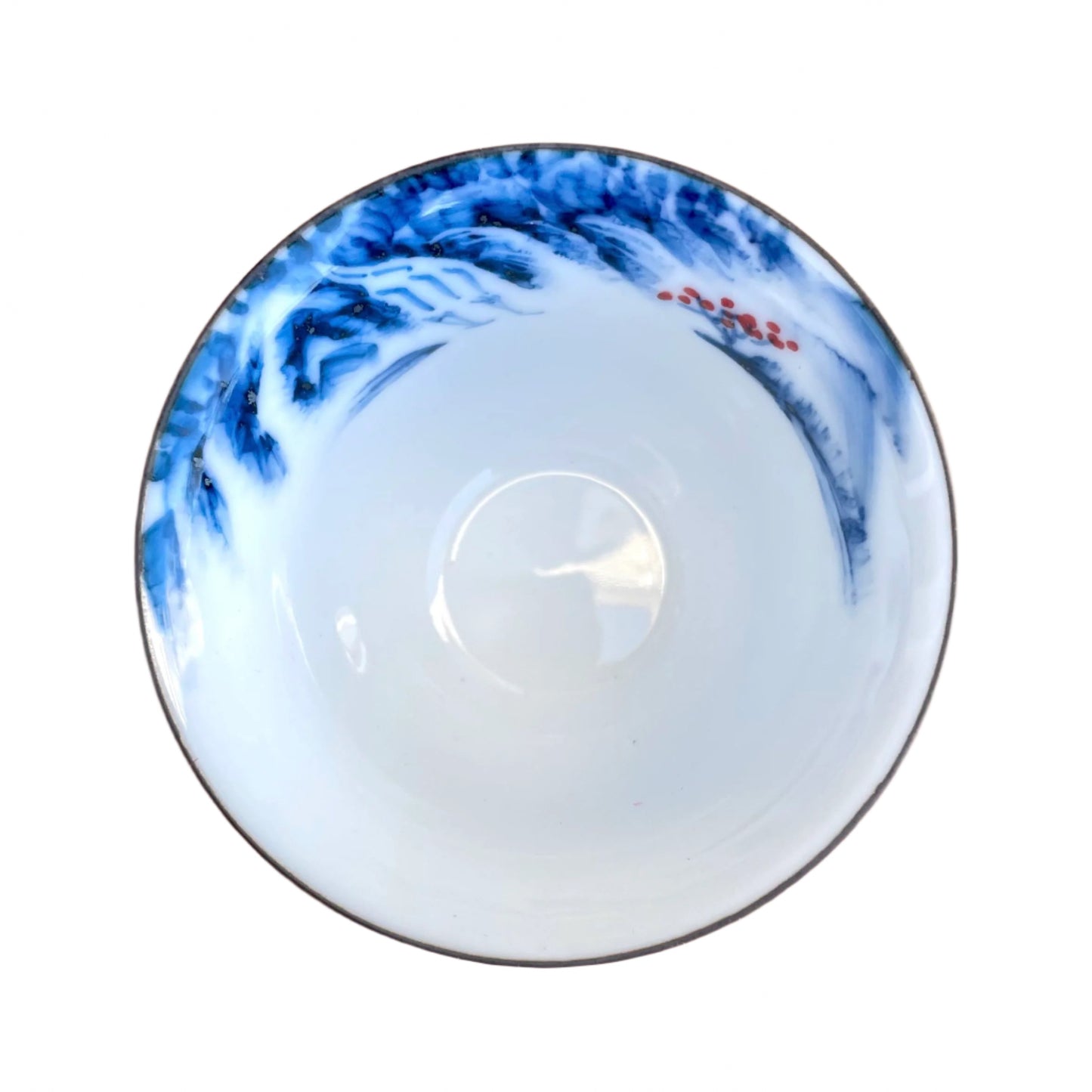 Blue Landscape Porcelain Tea Cup, 65 ml