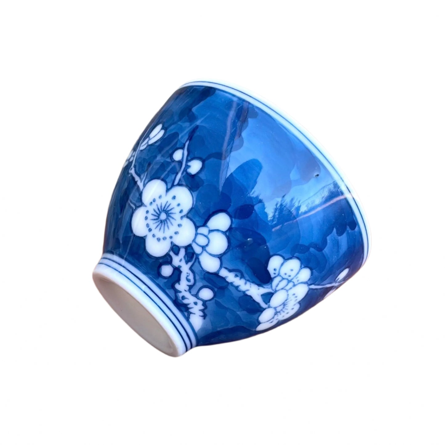 Blue Sakura Porcelain Tea Cup, 55 ml
