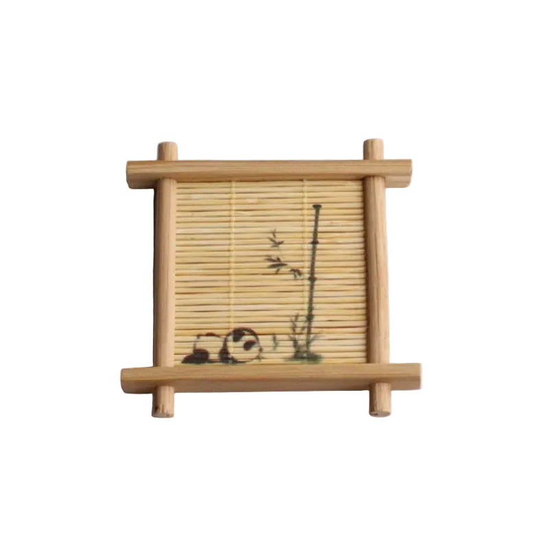 Bamboo Tea Cup Coaster with print