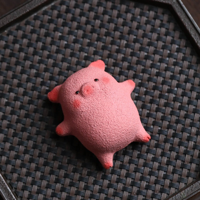 Chilling Pig Tea Pet, pink 5,5 cm