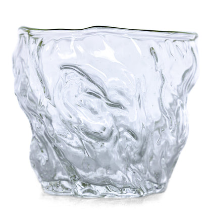 Crumpled Glass Tea Cup, 135 ml