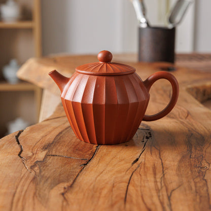 Facet Qing Shui Ni Yixing Teapot, 140 ml