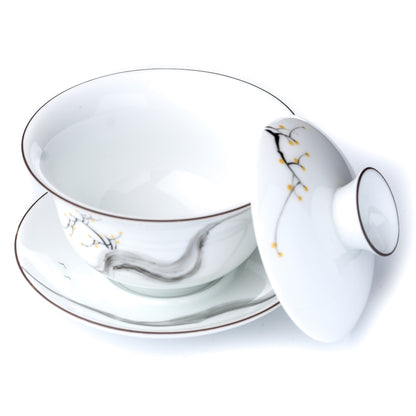Four Ways Hand Painted Gaiwan, 170 ml