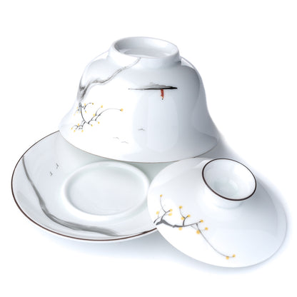 Four Ways Hand Painted Gaiwan, 170 ml