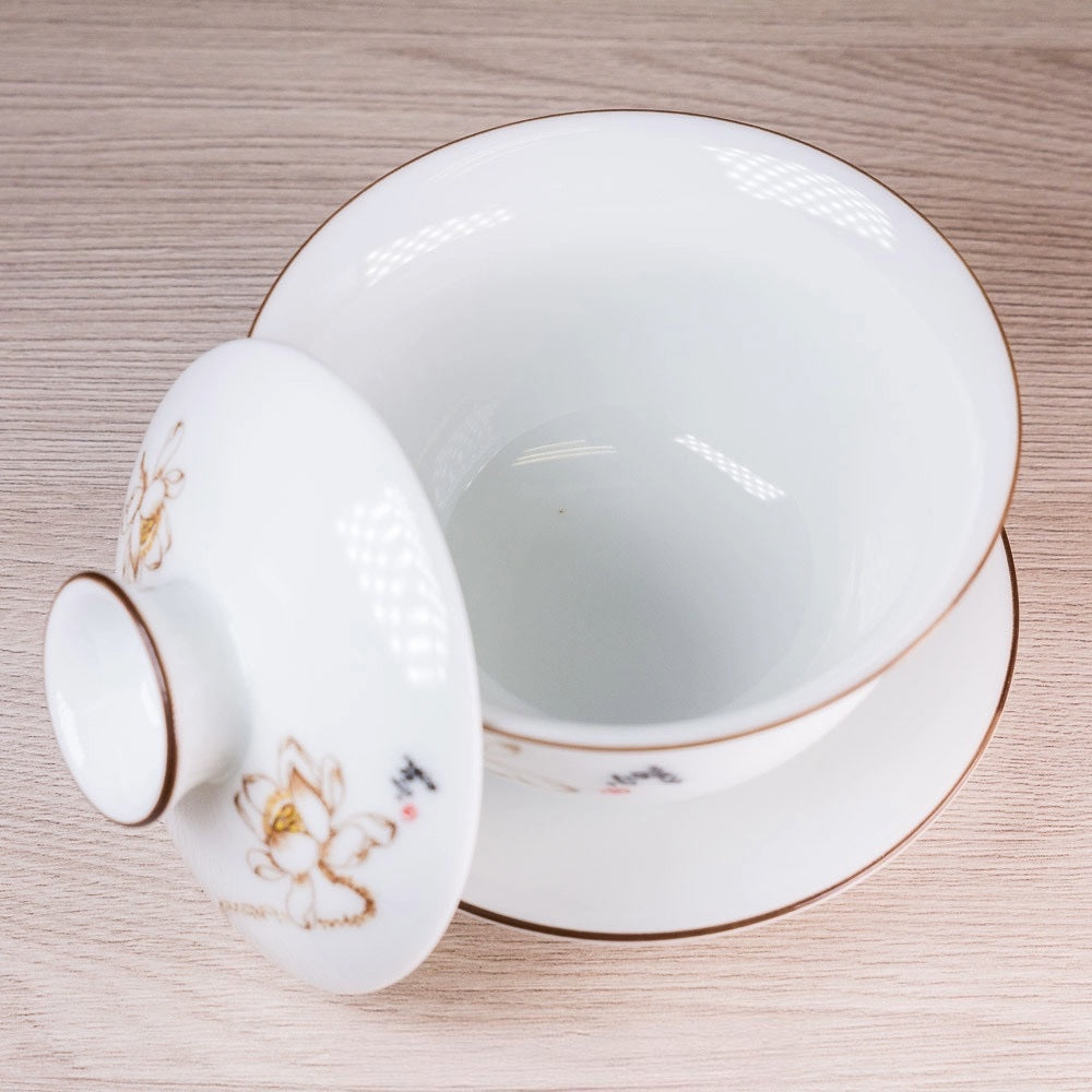 Lotus Porcelain Gaiwan, 130 ml