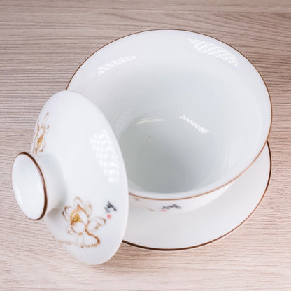 Lotus Porcelain Gaiwan, 130 ml