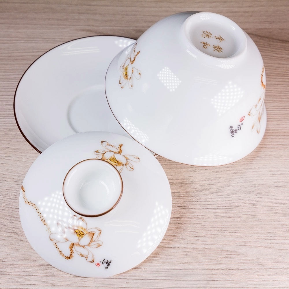 Lotus Porcelain Gaiwan, 130 ml