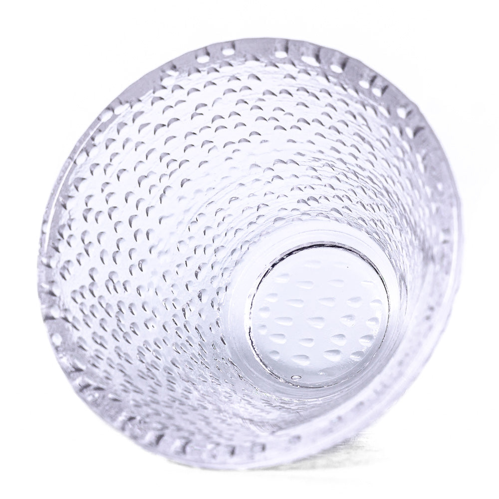 Hammered Glass Tea Cup, cone shape, 60 ml