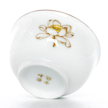 Lotus Porcelain Tea Cup, 40 ml