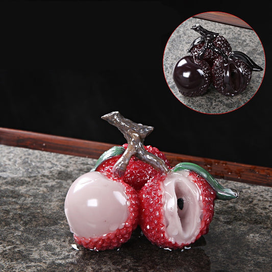 Lychee Changing Color Tea Pet, 8 cm