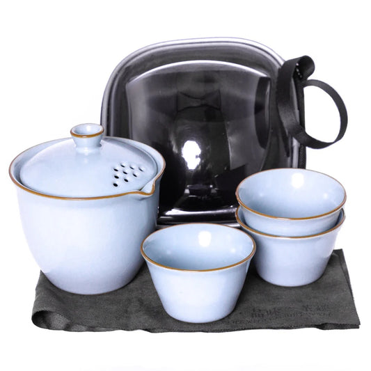 Travel Tea Set Bkue Sky